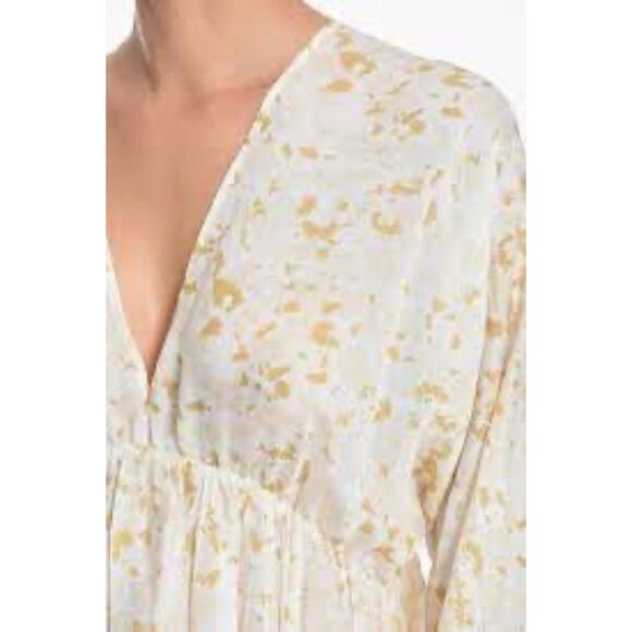 NWT Samsoe Samsoe Gertrud Empire Waist Midi Dress in Desert Flower Size Medium - Picture 4 of 16